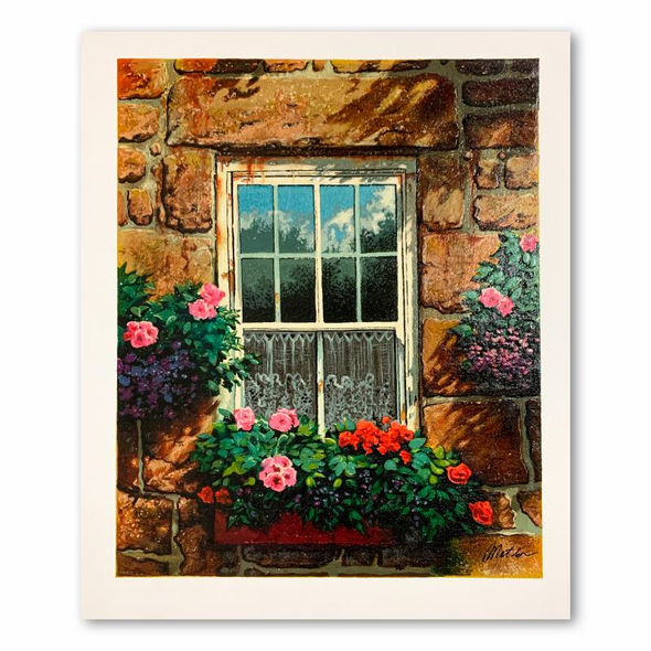 Anatoly Metlan Limited Edition 12 x 16 serigraph:"Beyond Our Window"