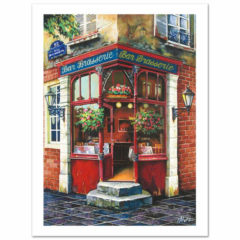 Anatoly Metlan Limited Edition 16.5 x 22.5 serigraph:"Bar Brasserie" Anatoly Metlan Limited Edition 16.5 x 22.5 serigraph:"Bar Brasserie"