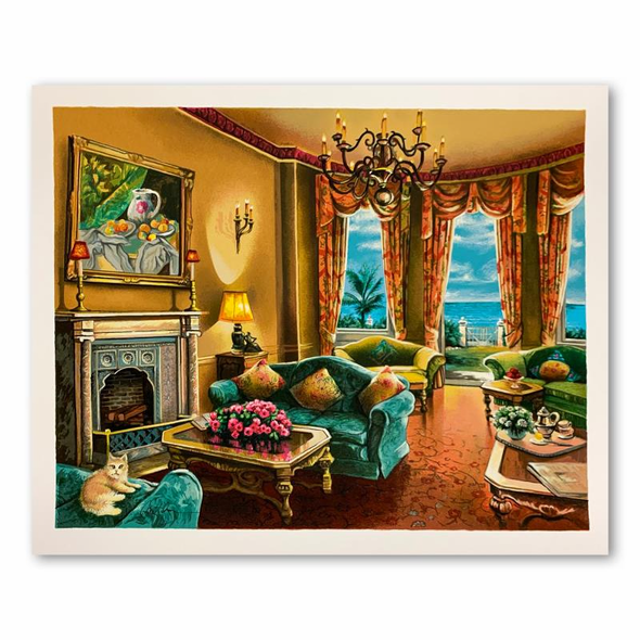 Anatoly Metlan Limited Edition 22 x 17 serigraph:"Sunny Day in Florida"