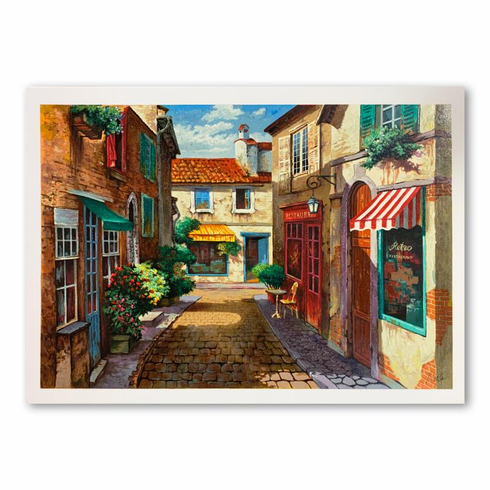 Anatoly Metlan Limited Edition 34 x 22 serigraph:"Down the Street" Anatoly Metlan Limited Edition 34 x 22 serigraph:"Down the Street"