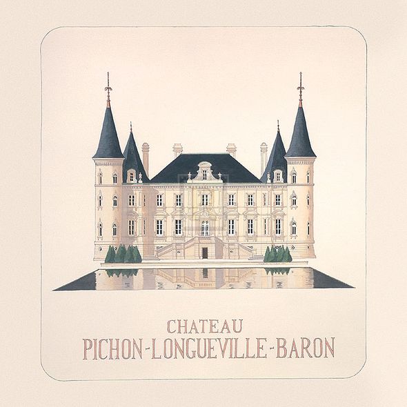 Andras Kaldor Hand Numbered Limited Edition Print on Paper :"Chateau Pichon-Longueville-Baron"