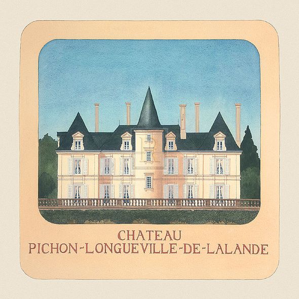 Andras Kaldor Hand Numbered Limited Edition Print on Paper :"Chateau Pichon-Longueville-de-Lalande"