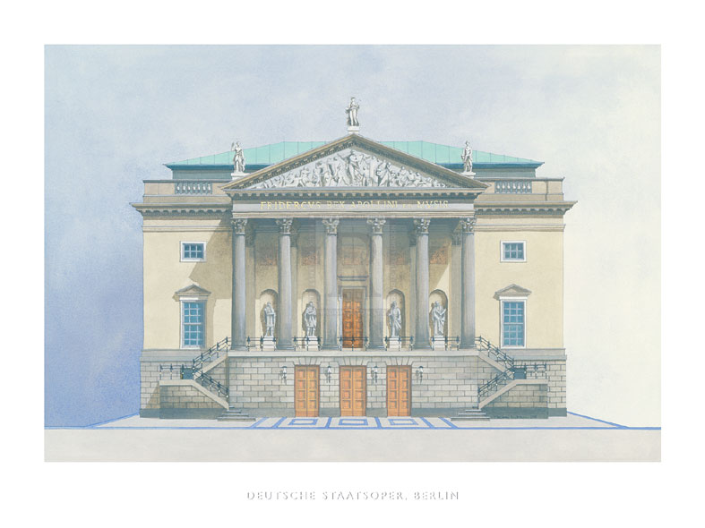 Andras Kaldor Hand Numbered Limited Edition Print on Paper :"Deutsche Staatsoper, Berlin"