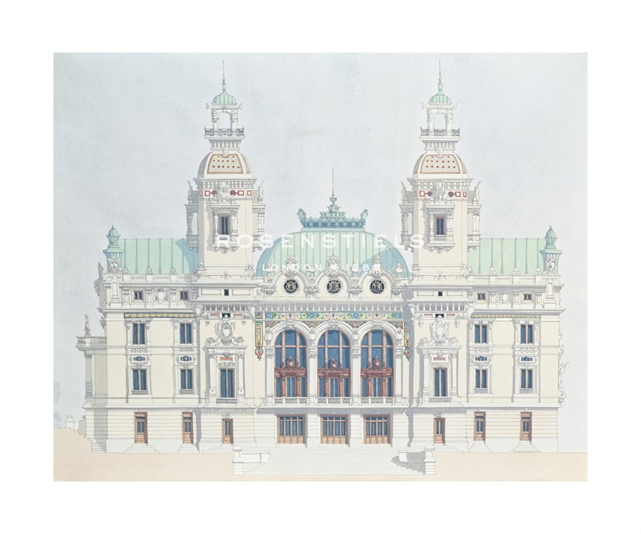 Andras Kaldor Hand Numbered Limited Edition Print on Paper :"Monte Carlo Opera"