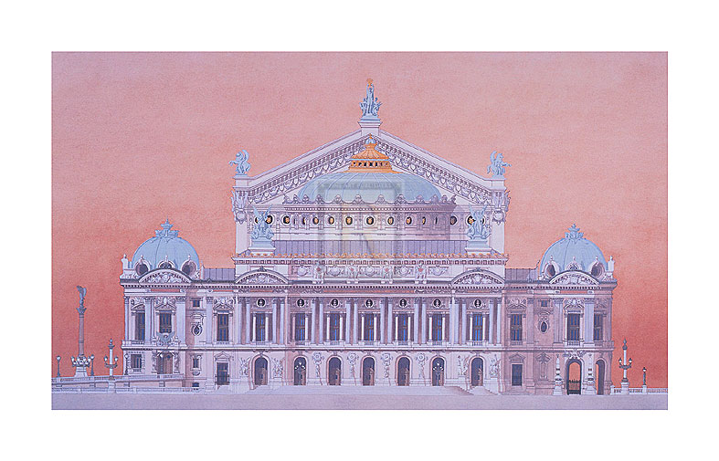 Andras Kaldor Hand Numbered Limited Edition Print on Paper :"Opera Paris Garnier"