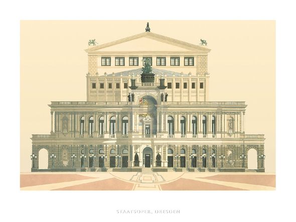 Andras Kaldor Hand Numbered Limited Edition Print on Paper :"Staatsoper, Dresden"