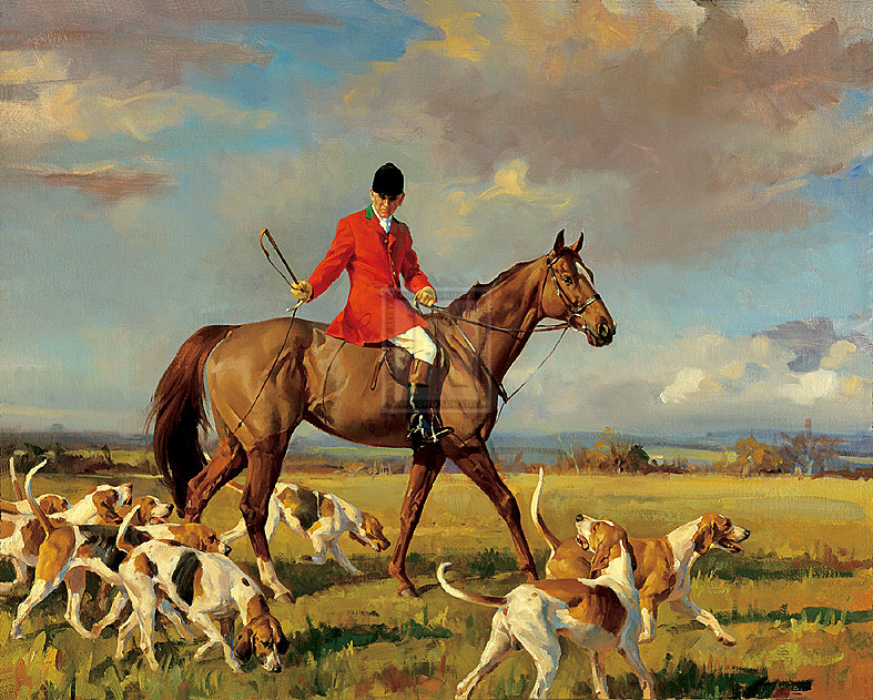 Andre Pater Hand Numbered Limited Edition Print on Paper :"Ned and the Long Run Hounds"