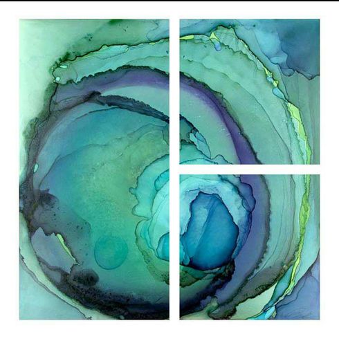 Andrea Pramuk Limited Canvas Giclee : "Systems Circle Panelscape" Andrea Pramuk Limited Canvas Giclee : "Systems Circle Panelscape"