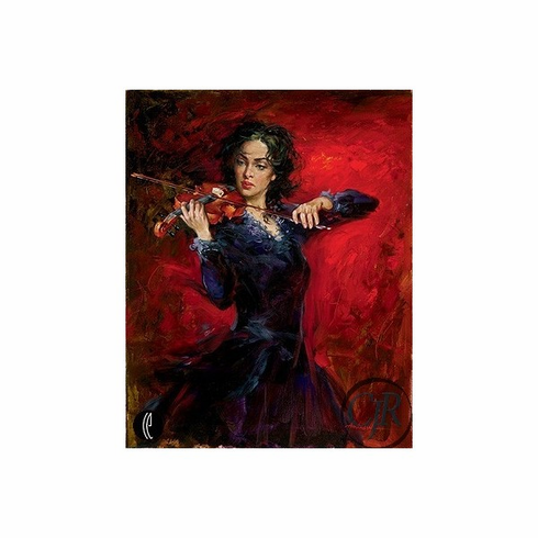 Andrew Atroshenko Hand Embellished Giclee on Canvas; Hand Signed and Numbered: "Music" Andrew Atroshenko Hand Embellished Giclee on Canvas; Hand Signed and Numbered: "Music"