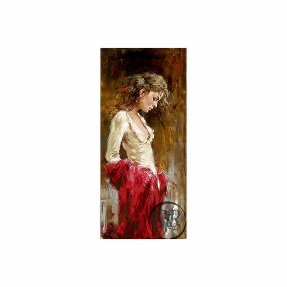 Andrew Atroshenko Hand Embellished Giclee on Canvas; Hand Signed and Numbered: "Wishful"