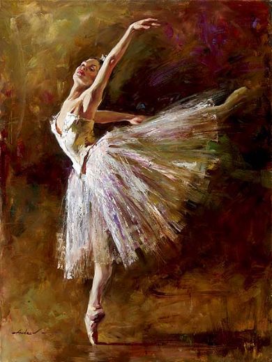 Andrew Atroshenko Limited Edition Embelleshed Giclee on Canvas :"Ballerina"