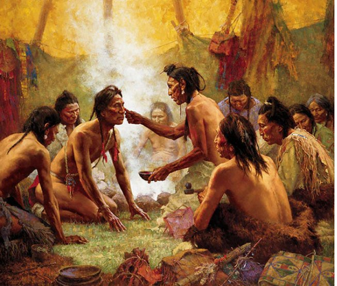 Howard Terpning Artist Signed Limited Edition Canvas Giclee:"Blessing from the Medicine Man" Howard Terpning Artist Signed Limited Edition Canvas Giclee:"Blessing from the Medicine Man"