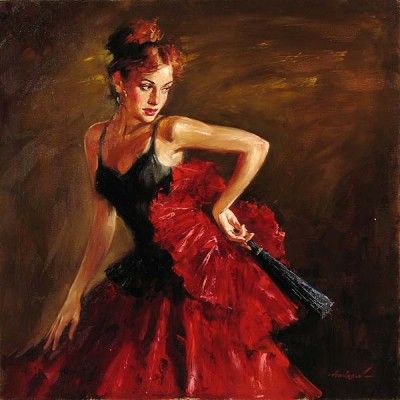 Andrew Handsigned and Numbered Embellished Giclee on Canvas:"Enchantress"