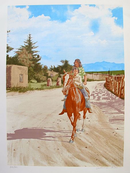 Andrew Michael Hand Signed Lithograph:"Father Son"
