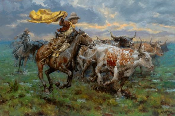 ANDY THOMAS 30X20 Secondary Market Art: "STORM CHASERS GCNV"