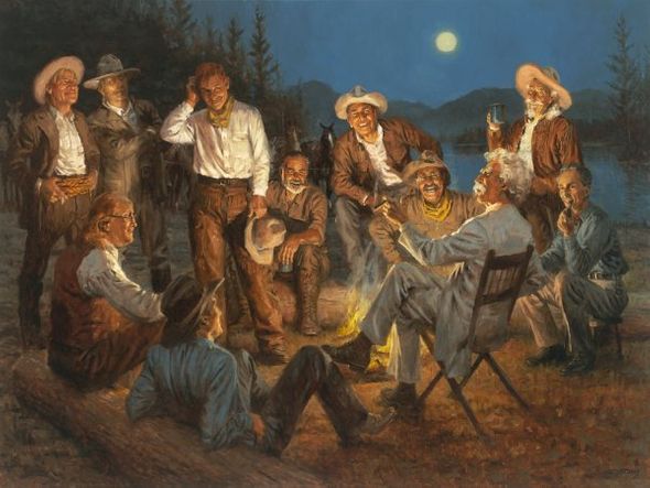 ANDY THOMAS 40X30 Secondary Market Art: "AMERICAN STORYTEL GCNV"