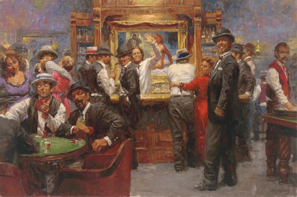 Andy Thomas Hand Signed and Sequentially Numbered Timeless Edition Canvas Giclee: "House of Lords"