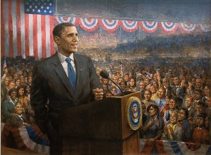 Andy Thomas Handigned and Numbered Limited Edition Print: "Change - Barack Obama "