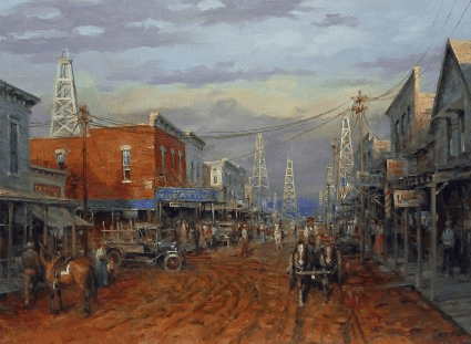 Andy Thomas Handsigned and Numbered Limited Edition Canvas Giclee:"Boom Town "