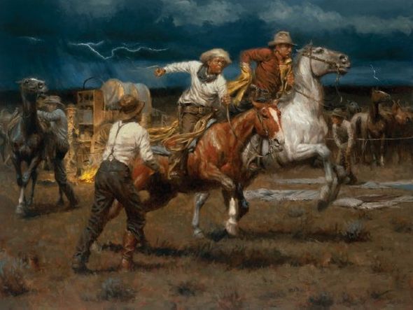 Andy Thomas Handsigned and Numbered Limited Edition: "Stampede! Stampede!"