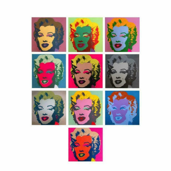Andy Warhol Sunday B. Morning Serigraph Prints (10): "MARILYN MONROE"