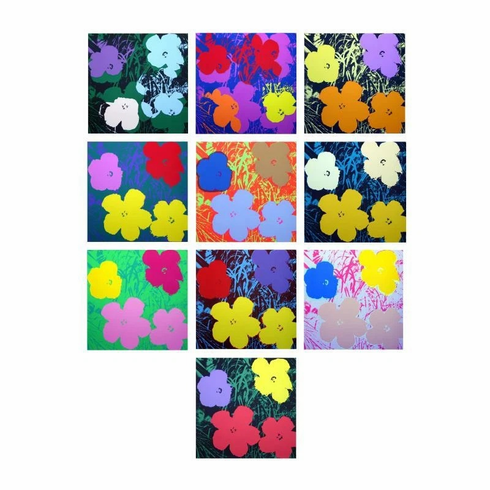 Andy Warhol Sunday B Morning Serigraph Prints Suite of 10: "FLOWER" Andy Warhol Sunday B Morning Serigraph Prints Suite of 10: "FLOWER"