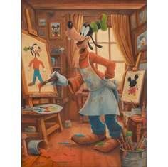 Angel Alvarez Signed Disney Ltd Ed Gallery Wrap Canvas:"Goofy the Artist"
