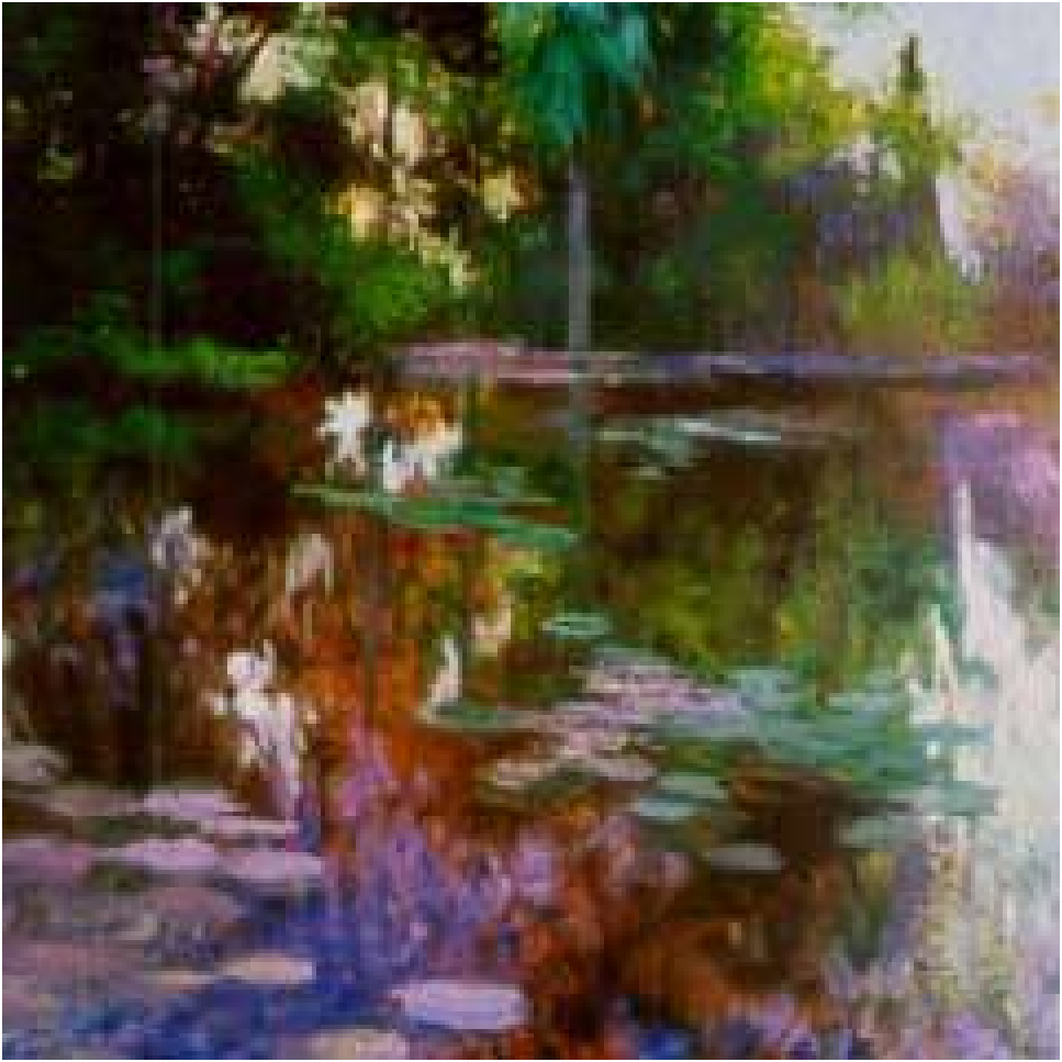 Angeles Cereceda Artist Signed Limited Edition Serigraph on canvas:"Giverny (Alfabia)"