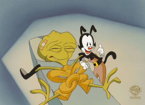 Animaniacs Original Production Cel: "Yakko and Alien"