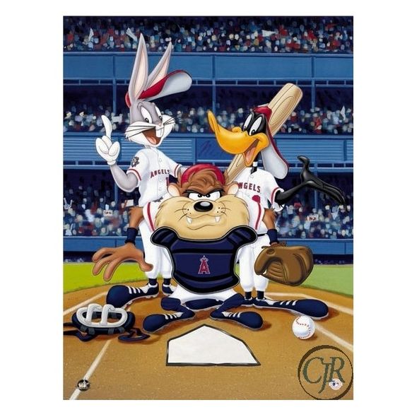 Animation Art Giclee on Paper:"At the Plate - Angels"