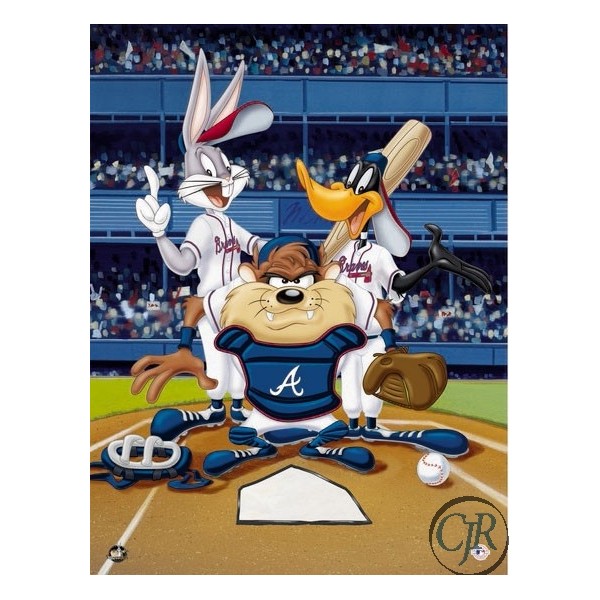 Animation Art Giclee on Paper:"At the Plate - Braves"
