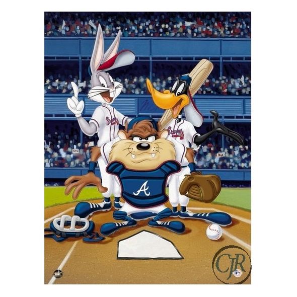 Animation Art Giclee on Paper:"At the Plate - Braves"