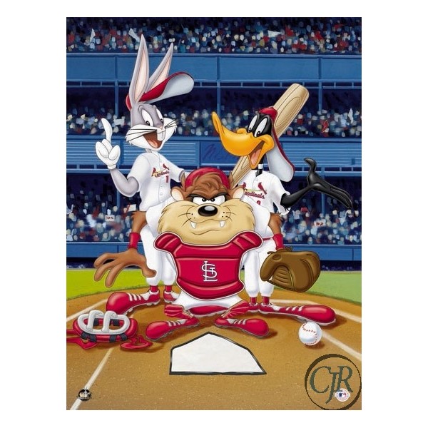 Animation Art Giclee on Paper:"At the Plate - Cardinals"