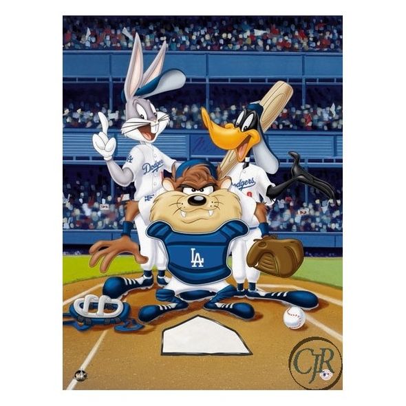 Animation Art Giclee on Paper:"At the Plate - Dodgers"