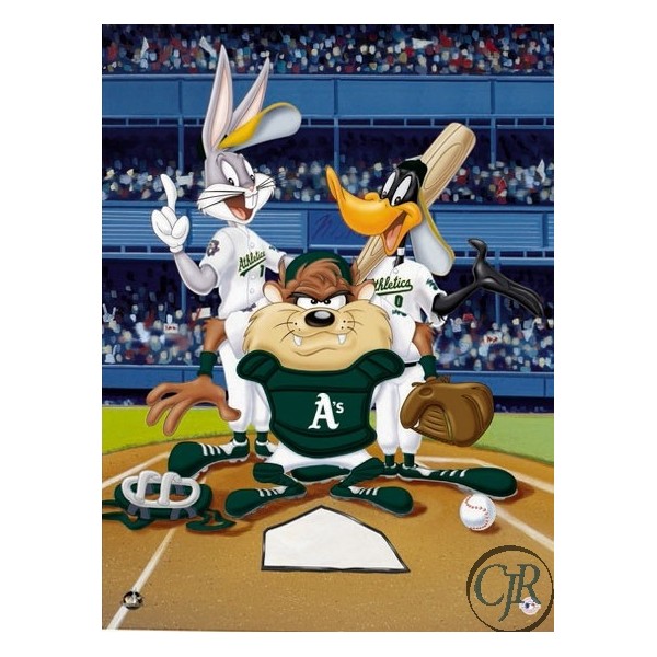 Animation Art Giclee on Paper"At the Plate Oakland Athletics