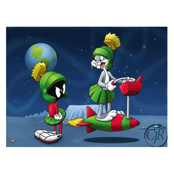 Animation Art Giclee on Paper:"Bugs and Marvin"