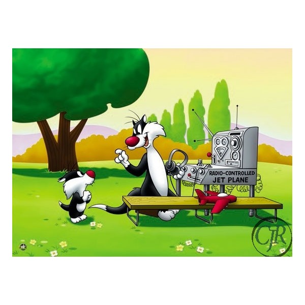 Animation Art Giclee on Paper:"Radio Controlled Jet Plane"