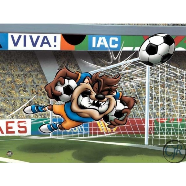 Animation Art Giclee on Paper:"Taz Soccer"