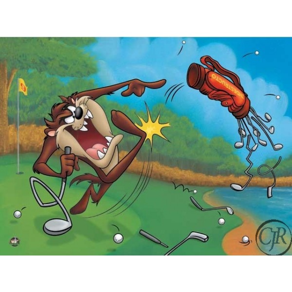 Animation Art Giclee on Paper:"Terrible Taz Golf"