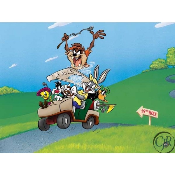 Animation Art Giclee on Paper:"To the 19th Hole"