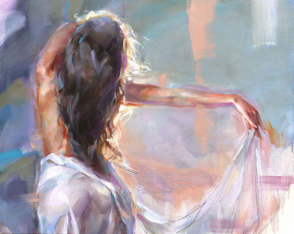 Anna Razumovskaya Hand Signed and Numbered Limited Edition Artist Embellished Canvas Giclee:"Dancing With The Rising Sun"
