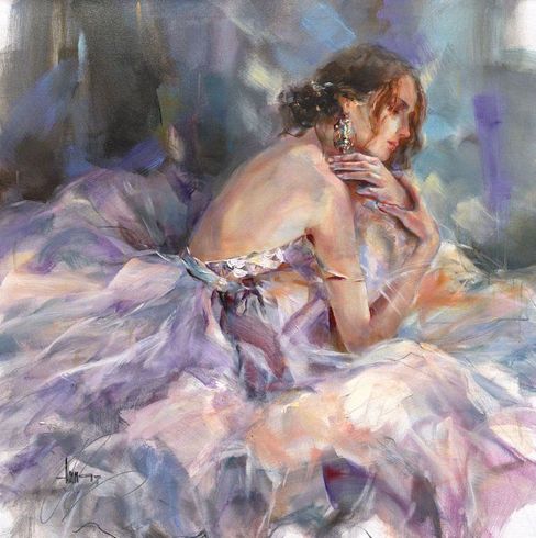 Anna Razumovskaya Hand Signed and Numbered Limited Edition Artist Embellished Canvas Giclee:"Swan Lake" Anna Razumovskaya Hand Signed and Numbered Limited Edition Artist Embellished Canvas Giclee:"Swan Lake"