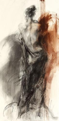 Anna Razumovskaya Hand Signed and Numbered Limited Edition Artist Embellished Canvas Giclee: "Aurora 1"