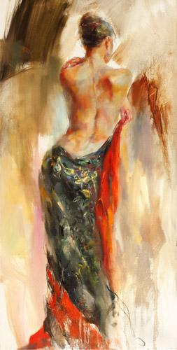 Anna Razumovskaya Hand Signed and Numbered Limited Edition Artist Embellished Canvas Giclee: "Aurora"