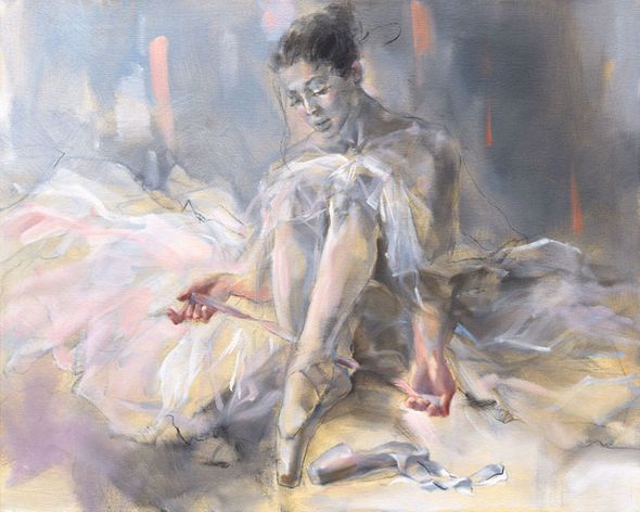 Anna Razumovskaya Hand Signed Limited Edition Artist Embellished Canvas Giclee: "Point Of Grace 2"