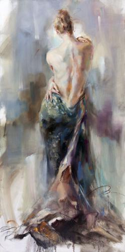 Anna Razumovskaya Hand Signed and Numbered Limited Edition Artist Embellished Canvas Giclee:"Captivation 2"