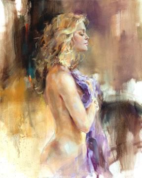 Anna Razumovskaya Hand Signed and Numbered Limited Edition Artist Embellished Canvas Giclee:"Fermata"