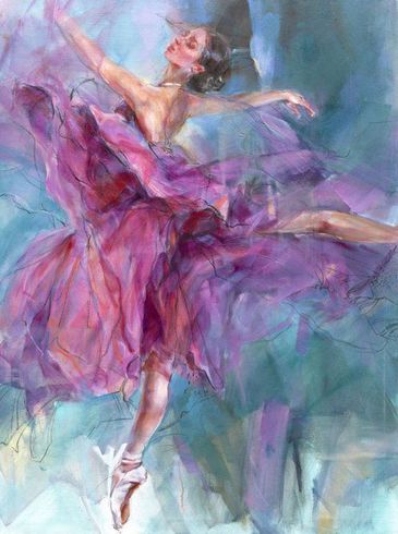 Anna Razumovskaya Hand Signed and Numbered Limited Edition Artist Embellished Canvas Giclee:"Dream Of My Own"