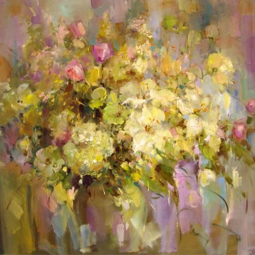 Anna Razumovskaya Hand Signed and Numbered Limited Edition Artist Embellished Canvas Giclee: "Hold This Moment 2"