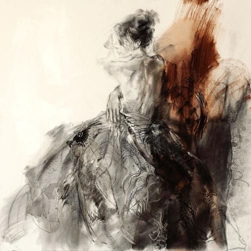 Anna Razumovskaya Hand Signed and Numbered Limited Edition Artist Embellished Canvas Giclee: "La Marquise 1"